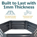 Sunnydaze Galvanized Steel Raised Garden Bed - Hexagon - 40.5"