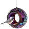 Sunnydaze Round Mosaic Glass Hanging Bird Feeder - 6"