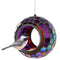 Sunnydaze Round Mosaic Glass Hanging Bird Feeder - 6-Inch