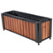 Sunnydaze Slatted Wood Planter Box with Removable Insert - 14.75” H