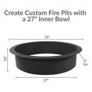 Sunnydaze Heavy-Duty Steel Fire Pit Ring Liner