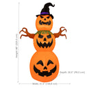 Sunnydaze 7’ Jack-O-Lantern Scarecrow Pumpkin Inflatable Halloween Decoration