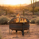 Sunnydaze 29" Cauldron Outdoor Wood-Burning Fire Pit with Spark Screen