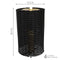 Sunnydaze Plastic Wicker Cylinder Fountain with LED Lights - 20.5"