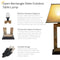Sunnydaze Open Rectangle Side Table Lamp - Indoor or Outdoor - 31" H