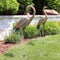 Sunnydaze Elegant Golden Crane Metal Outdoor Garden Statue - 2 Statues