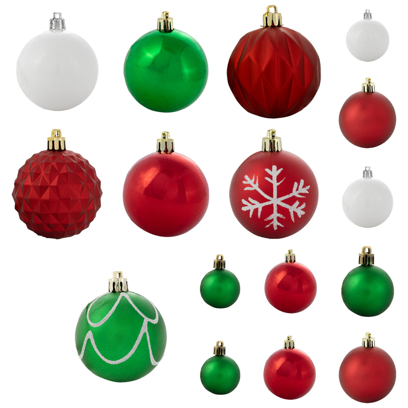 Sunnydaze Winter Wonderland 100ct Christmas Ornament Balls