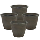 Anjelica Planter - 15.25 in (38 cm) - Sable on a white background in a four pack