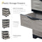 Sunnydaze 3-Tier Plastic Storage Drawers - Gray