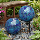 Sunnydaze Mosaic Glass Gazing Globe Ball - 10"