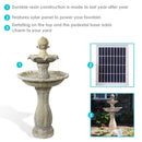 Sunnydaze 45" 2-Tier Arcade Solar Outdoor Water Fountain with LED