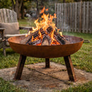 Sunnydaze Cast Iron Heavy Duty Fire Pit for Outside