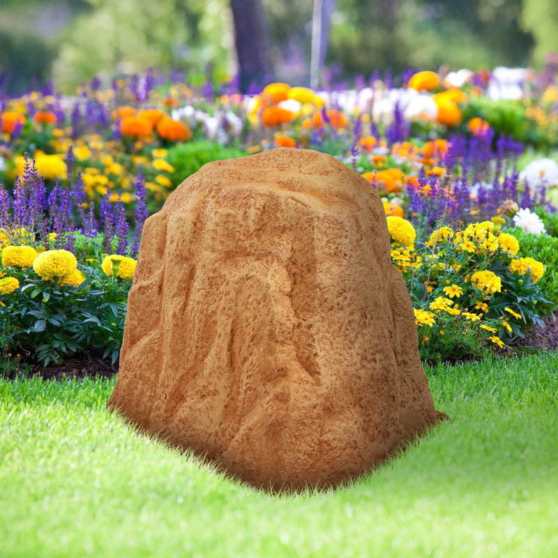 Sunnydaze Polyresin Landscape Rock Cover with Stakes