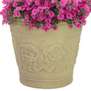 Sunnydaze Arabella Polyresin Large Round Outdoor Planter