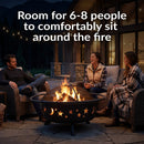 Sunnydaze Cosmic Large Outdoor Fire Pit with Spark Screen