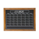 Sunnydaze 30" x 24" Magnetic Chalkboard Calendar For Wall with Chalk and Eraser