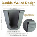 Sunnydaze Anjelica Polyresin Large Round Outdoor Planter