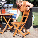Sunnydaze Meranti Wood Outdoor Folding Patio Chairs - Set of 2