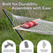 Sunnydaze Rope Hammock with 12' Steel Stand, Pad, and Pillow