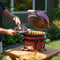 Sunnydaze Kamado Portable Charcoal Grill and Smoker with Stand