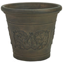Sunnydaze Arabella Polyresin Large Round Outdoor Planter