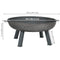 Sunnydaze Rustic Cast Iron Fire Pit Bowl with Stand