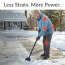 CASL Brands Steel Shock-Absorbing Driveway Ice Scraper with Extra-Thick Blade