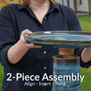 Sunnydaze Glazed Ceramic Outdoor Bird Bath