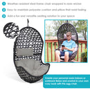 Sunnydaze Cordelia Outdoor Hanging Egg Chair with Cushion