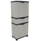 Sunnydaze Plastic Garage Storage Cabinet with 2 Adjustable Shelves - Gray