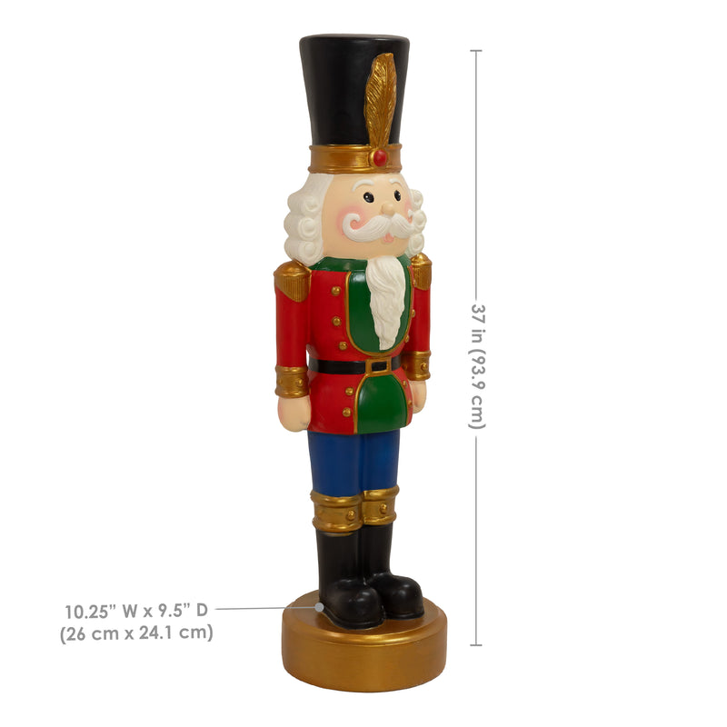 Sunnydaze Tommy the Toy Soldier Christmas Nutcracker Statue - 37" H