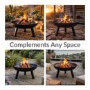 Sunnydaze Cast Iron Heavy Duty Fire Pit for Outside