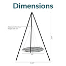 Sunnydaze Campfire Tripod with Grill Grate