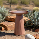Sunnydaze Gleeful Garden Metal Outdoor Bird Bath - UV-Resistant Finish