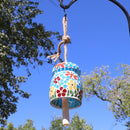 Sunnydaze Spring Flowers Mosaic Glass Wind Chime Bell