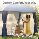 Sunnydaze 10' x13' Gazebo with Screens and Privacy Walls