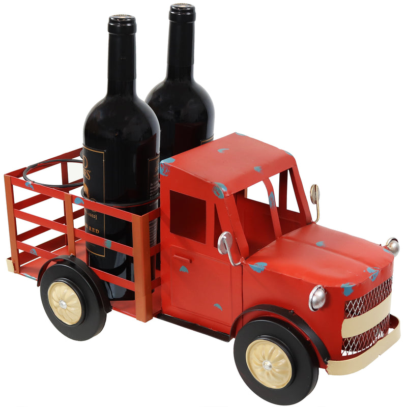 Metal wine truck with wine