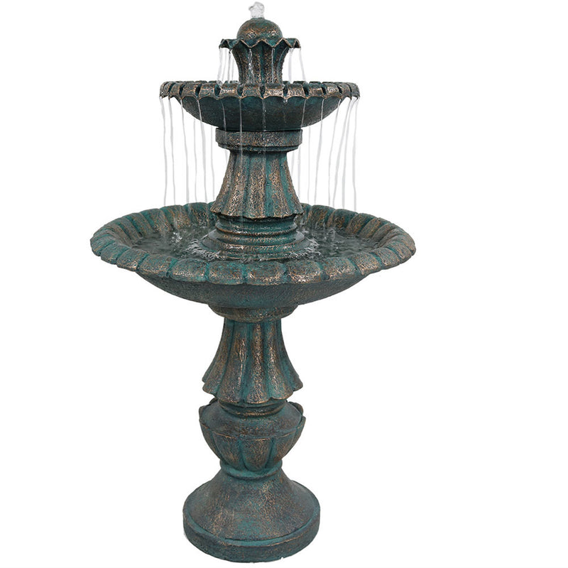 Sunnydaze Nouveau Tiered Garden Water Fountain, 41 Inch Tall