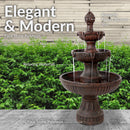Sunnydaze Flower Blossom Outdoor Electric 3-Tier Water Fountain - 43" H