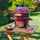 Sunnydaze Kamado Portable Charcoal Grill and Smoker with Stand