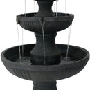 Sunnydaze Flower Blossom Outdoor Electric 3-Tier Water Fountain - 43" H