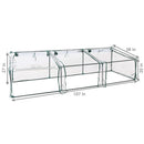 Sunnydaze Slanted Mini Cloche Greenhouse with Zippered Doors - Clear