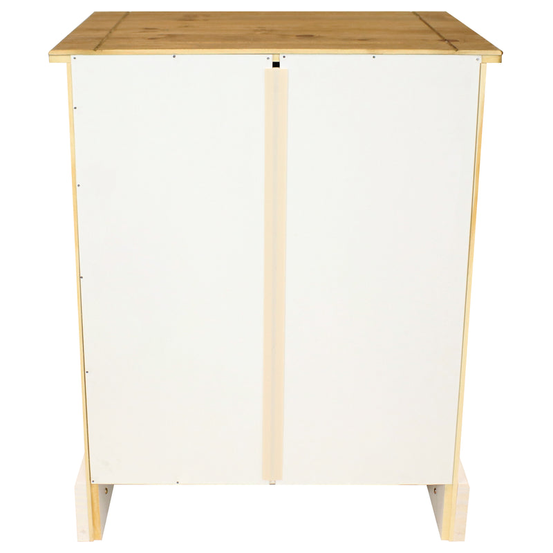 Sunnydaze Pine Nightstand with Drawer and Door - White - 26 Inches