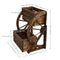 Sunnydaze Wagon Wheel 2-Tier Rustic Wood Plant Stand