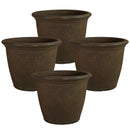 Sunnydaze Anjelica Polyresin Large Round Outdoor Planter
