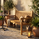 Sunnydaze 2-Person Teak Patio Bench for Outside