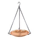 Sunnydaze Hand-Hammered Hanging Copper Bird Bath or Bird Feeder