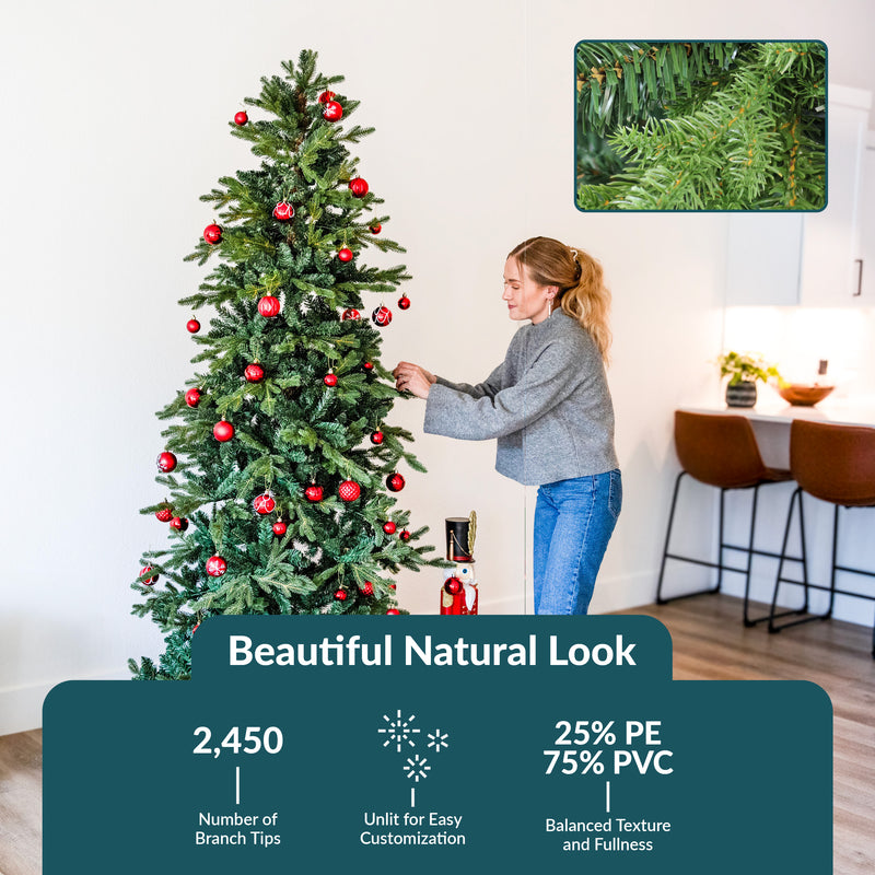 Sunnydaze Stately and Slim Artificial Christmas Tree - Unlit