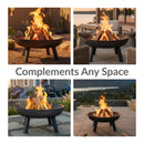 Sunnydaze Cast Iron Heavy Duty Fire Pit for Outside