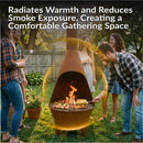 Sunnydaze Large Chiminea Outdoor Fireplace with Grill Grate